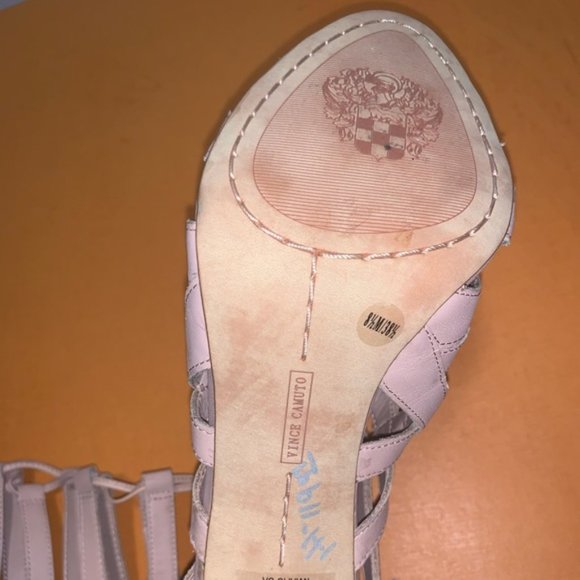 ✨SOLD✨ VINCE CAMUTO ‘OLIVIAN’ Nude Gladiator Heels - Picture 7 of 9